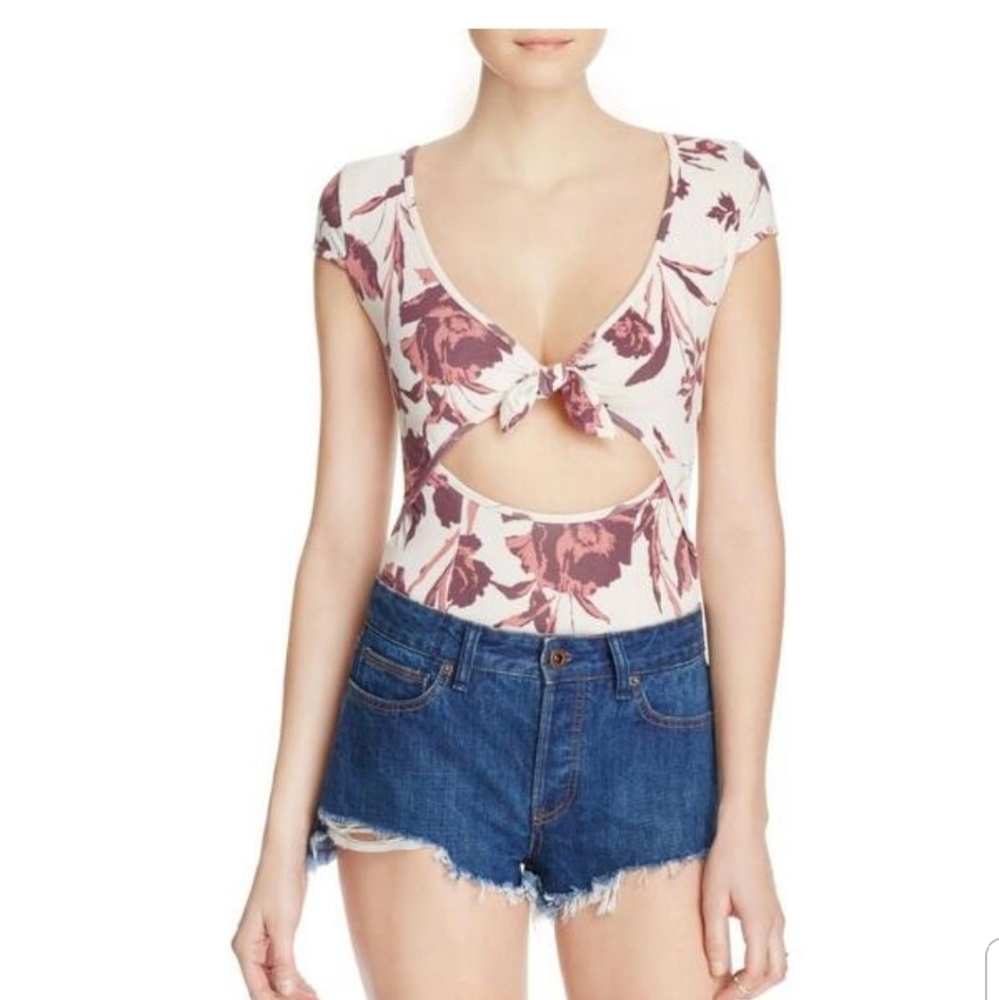 Free People Wowsers Floral Bodysuit Size XS